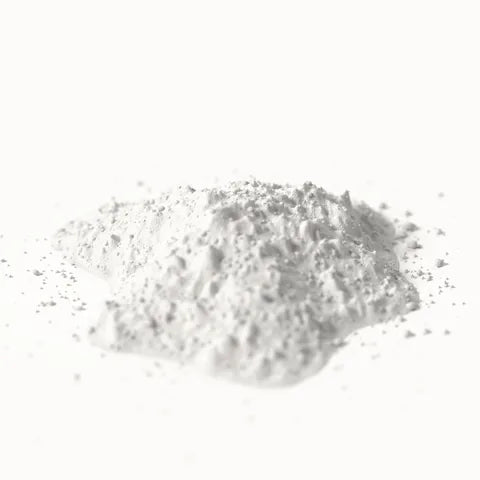 Majhen kupček finega belega prahu: škrob (3D upodobitev)