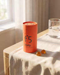 f°5 Daily tube on linen with two gummies